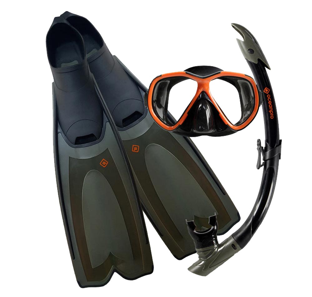 Ocean Pro Mallacoota Mask, Snorkel & Fins Set