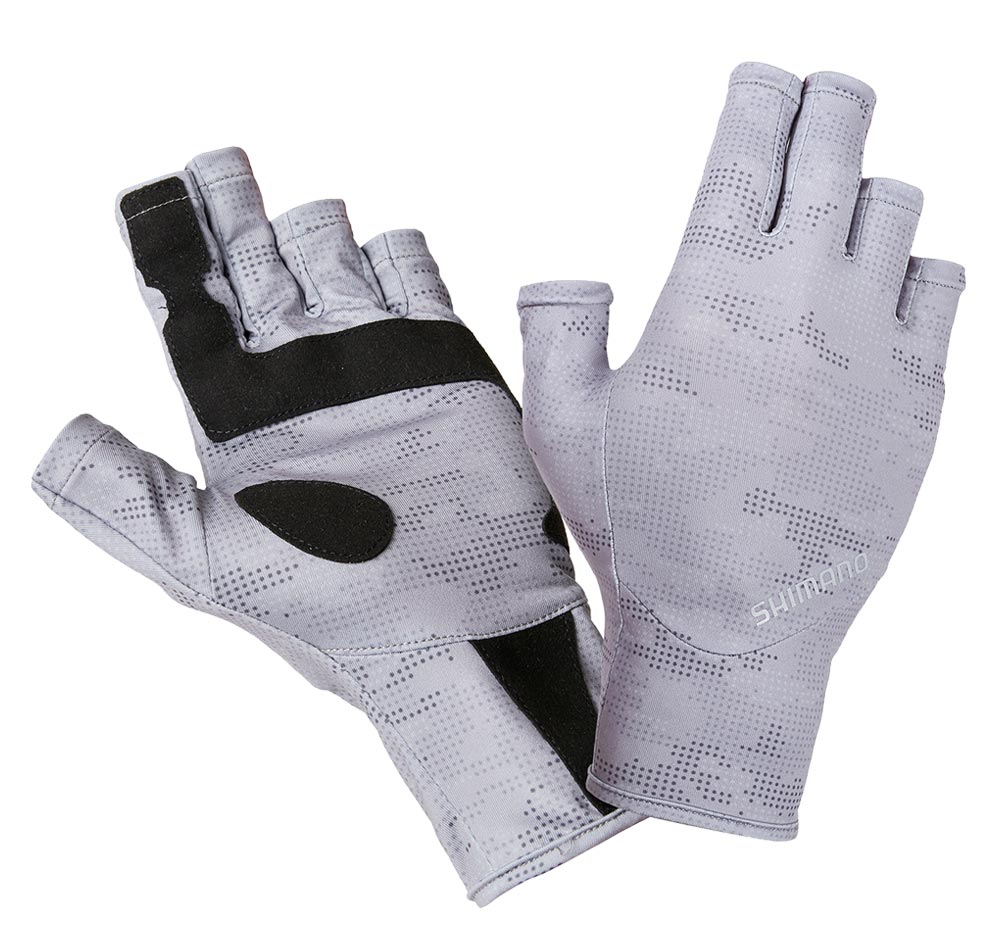 Shimano Sun Gloves Grey Dot UPF50+