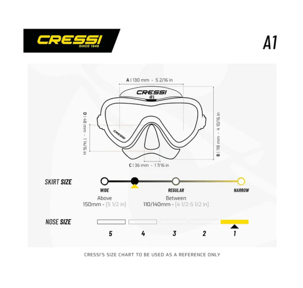 Cressi A1 Anti-Fog + Epsilon Dry MS Combo