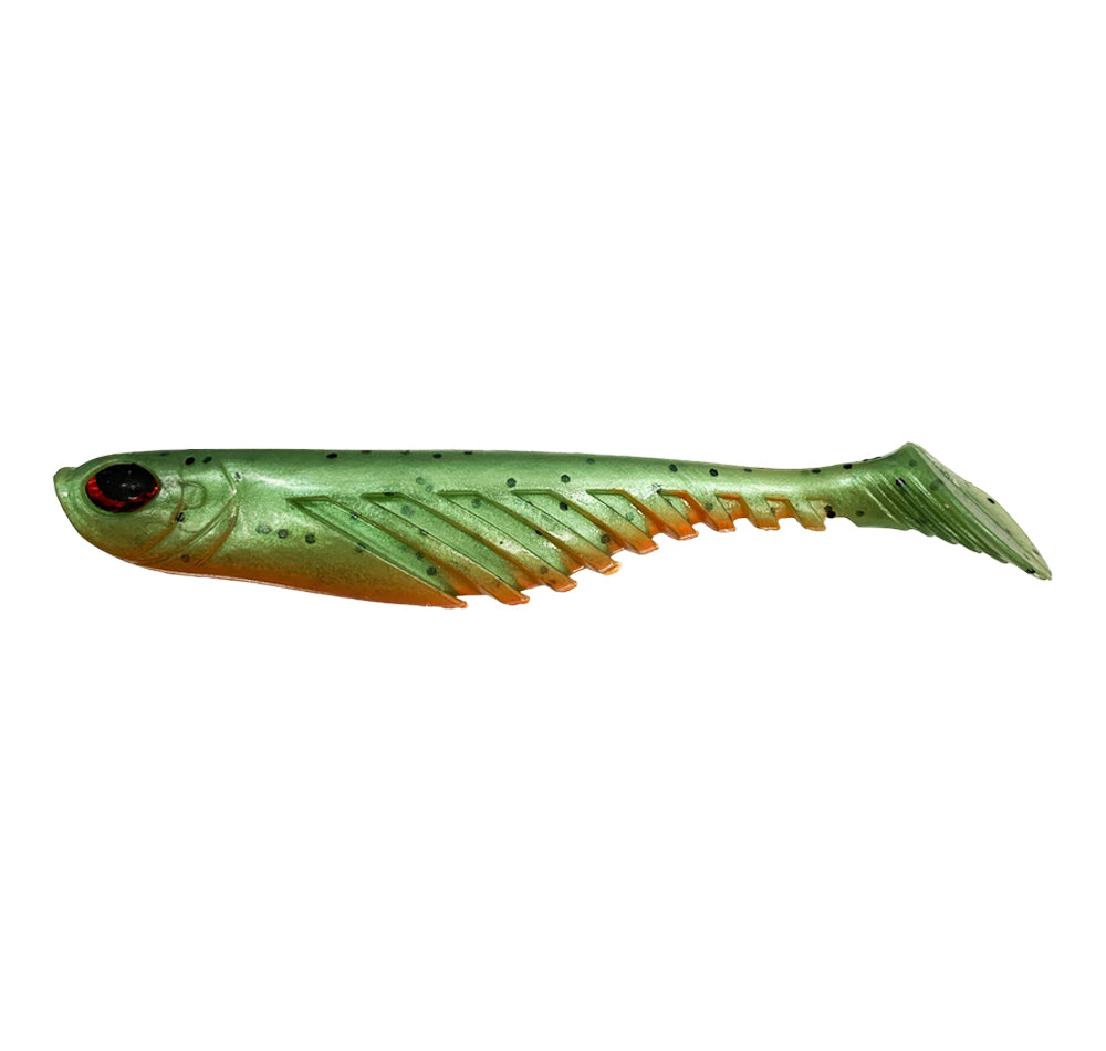 Berkley Powerbait Ripple Shad Soft Plastics Green Orange