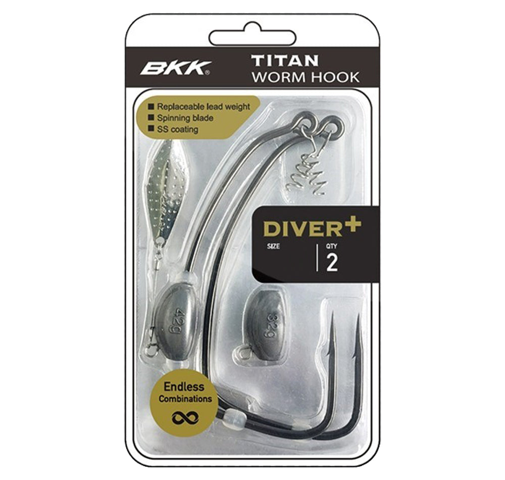 BKK Titan Diver+ Worm Hooks 2pk