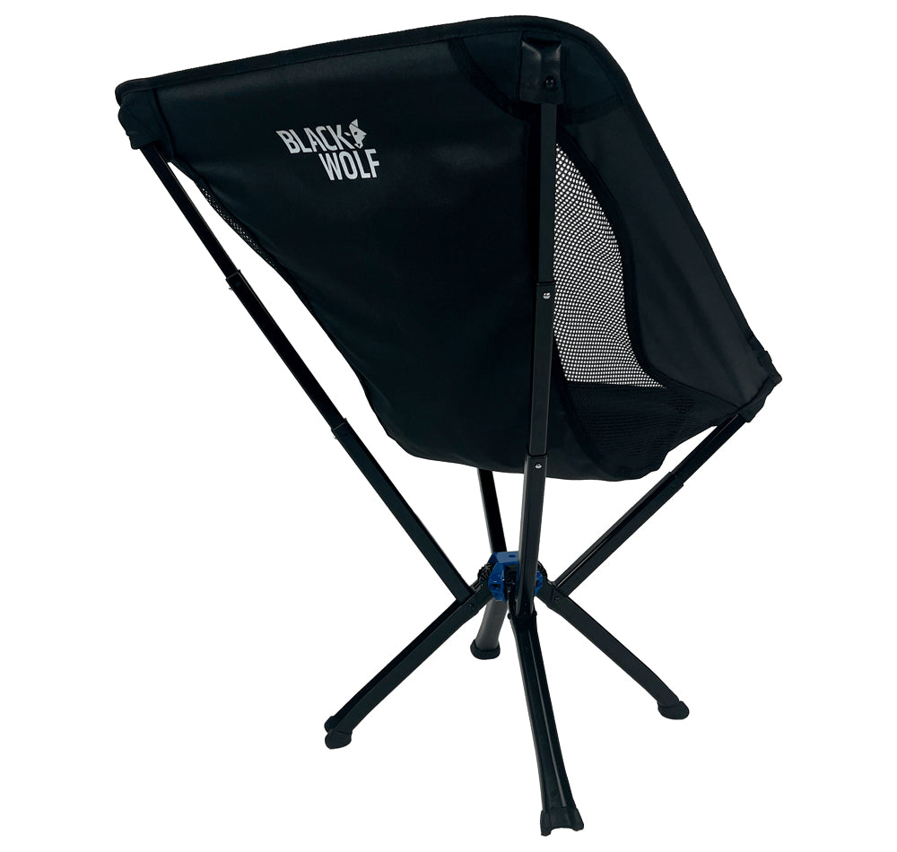 Black Wolf Quick Fold Lightweight Chair 3 Qtr