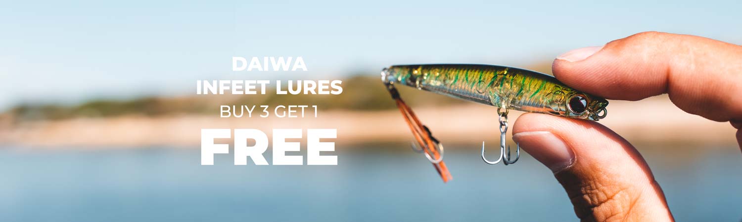 Daiwa Infeet Lures Buy 3 Get 1 Free Desktop Banner Image