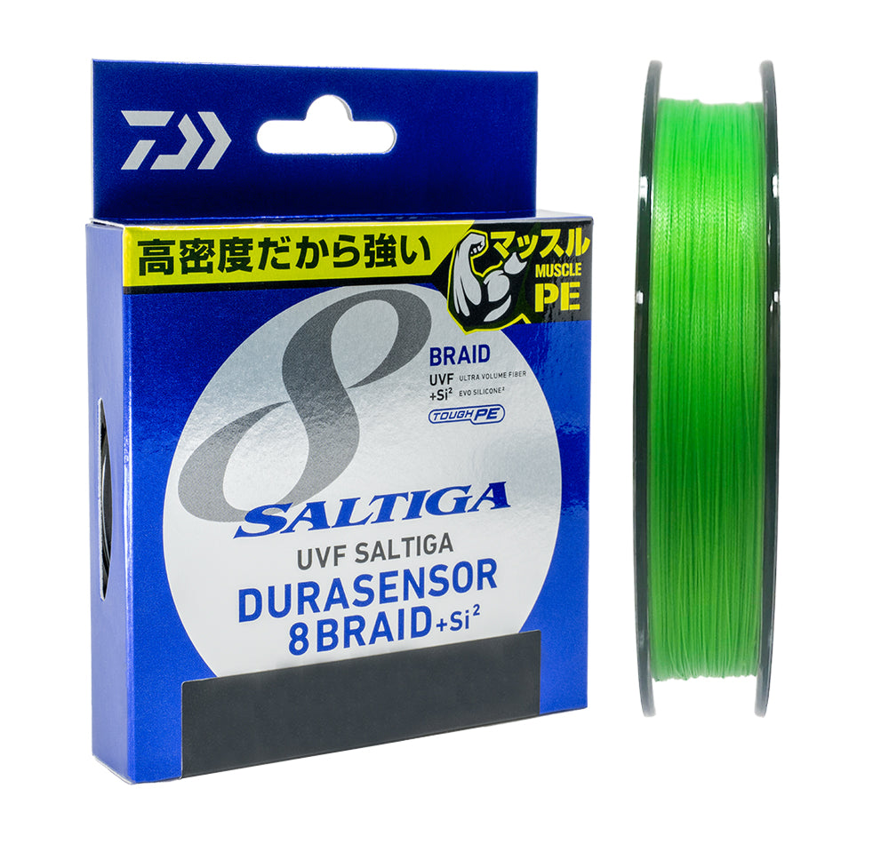 daiwa saltiga braided fishing line Daiwa Saltiga Durasensor X8 Chartreuse Braid 200m