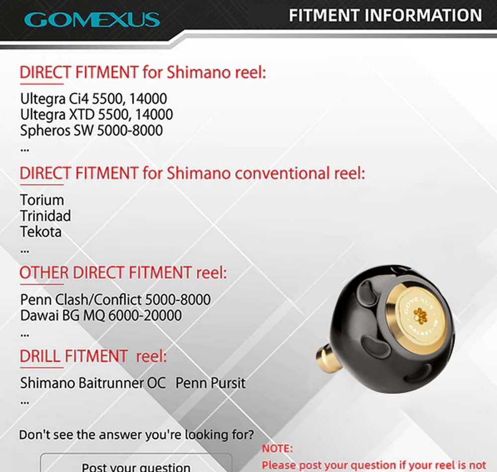 Gomexus Titanium 45mm Power Knob Black/Gold