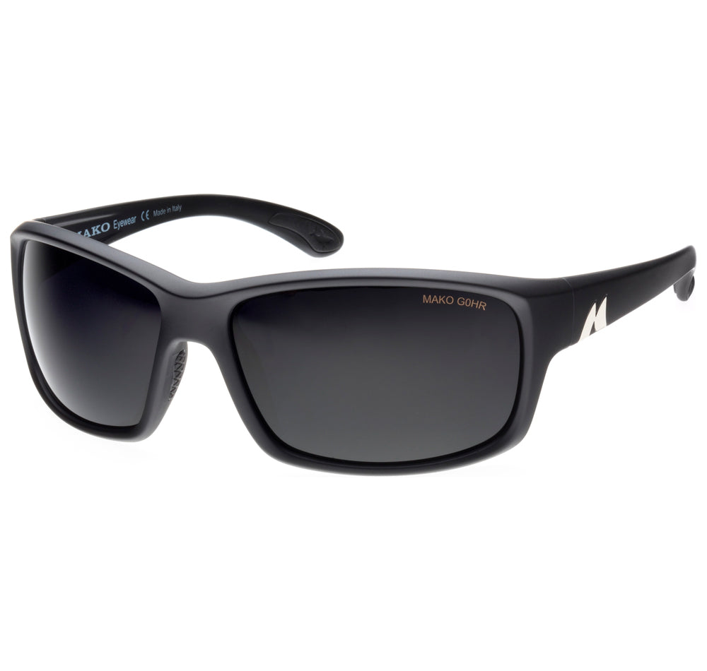 Mako 9604 Edge Matte Black HD Sunglasses Copper/Blue Mirror
