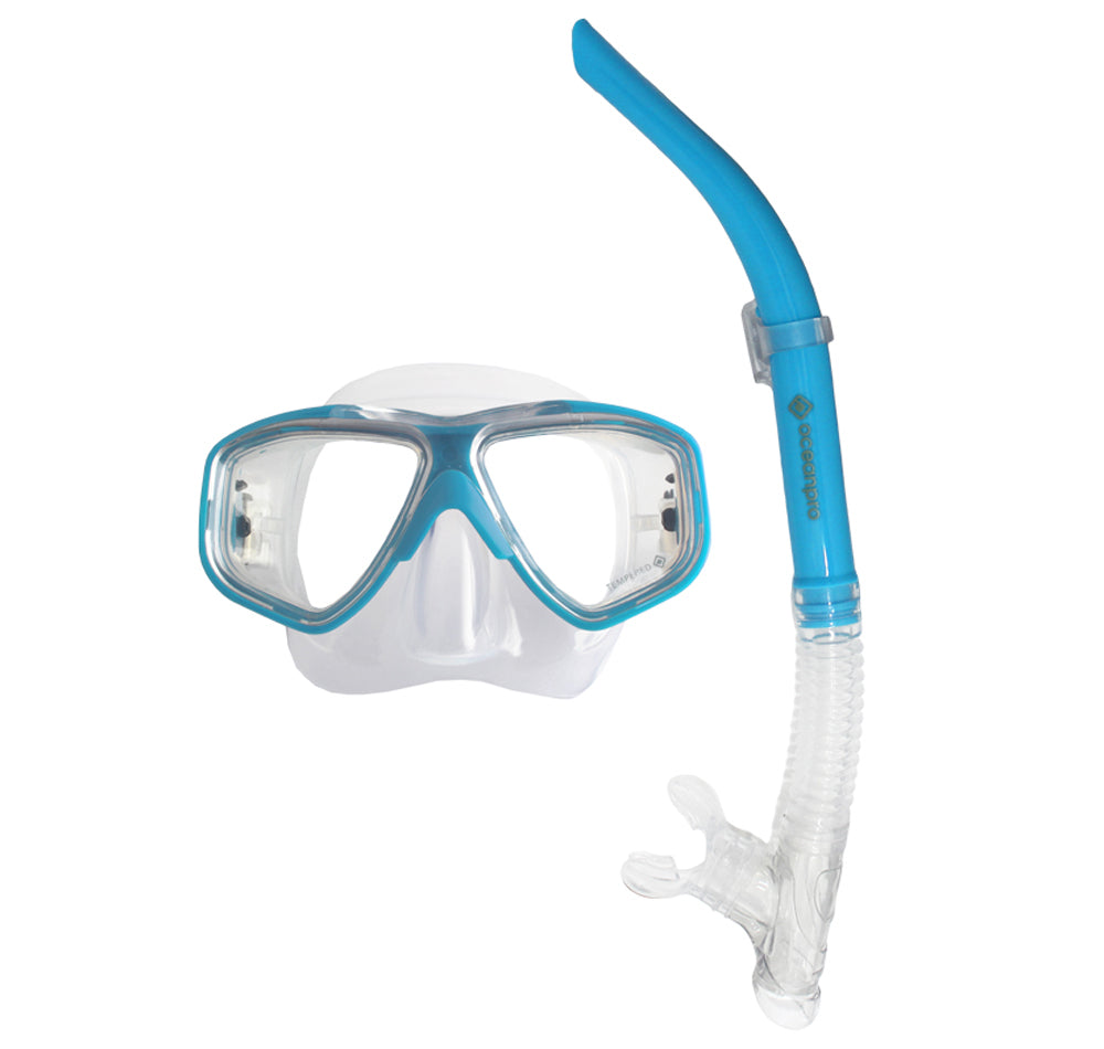 Ocean Pro Eclipse Mask and Snorkel Set Sea Mist