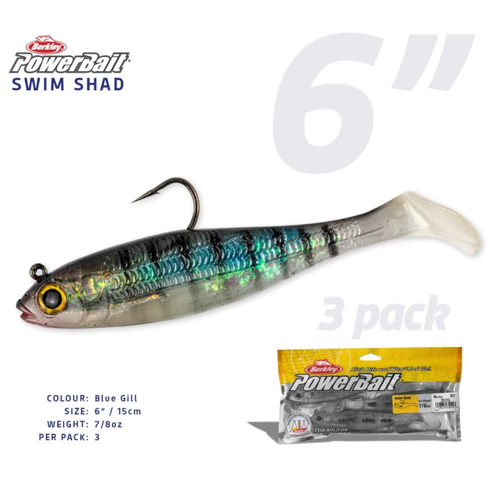 Berkley PowerBait 6" Swim Shad Soft Plastics