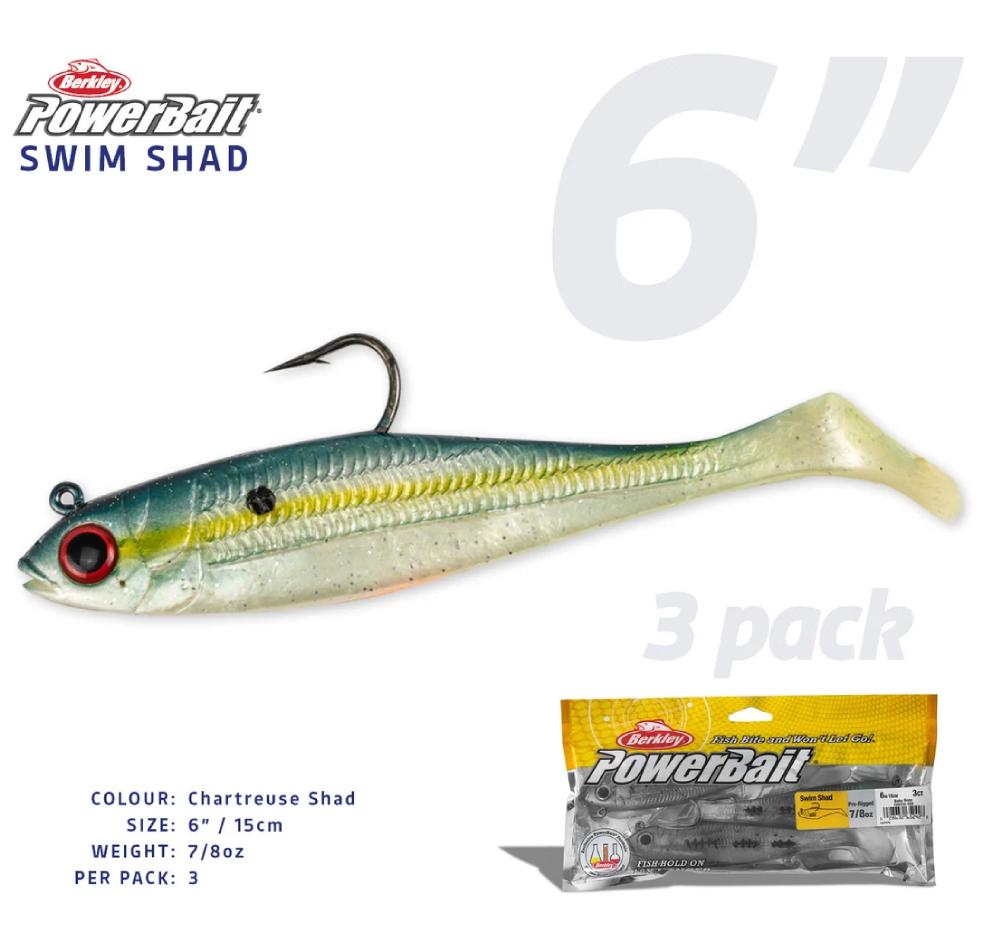 Berkley PowerBait 6" Swim Shad Soft Plastics
