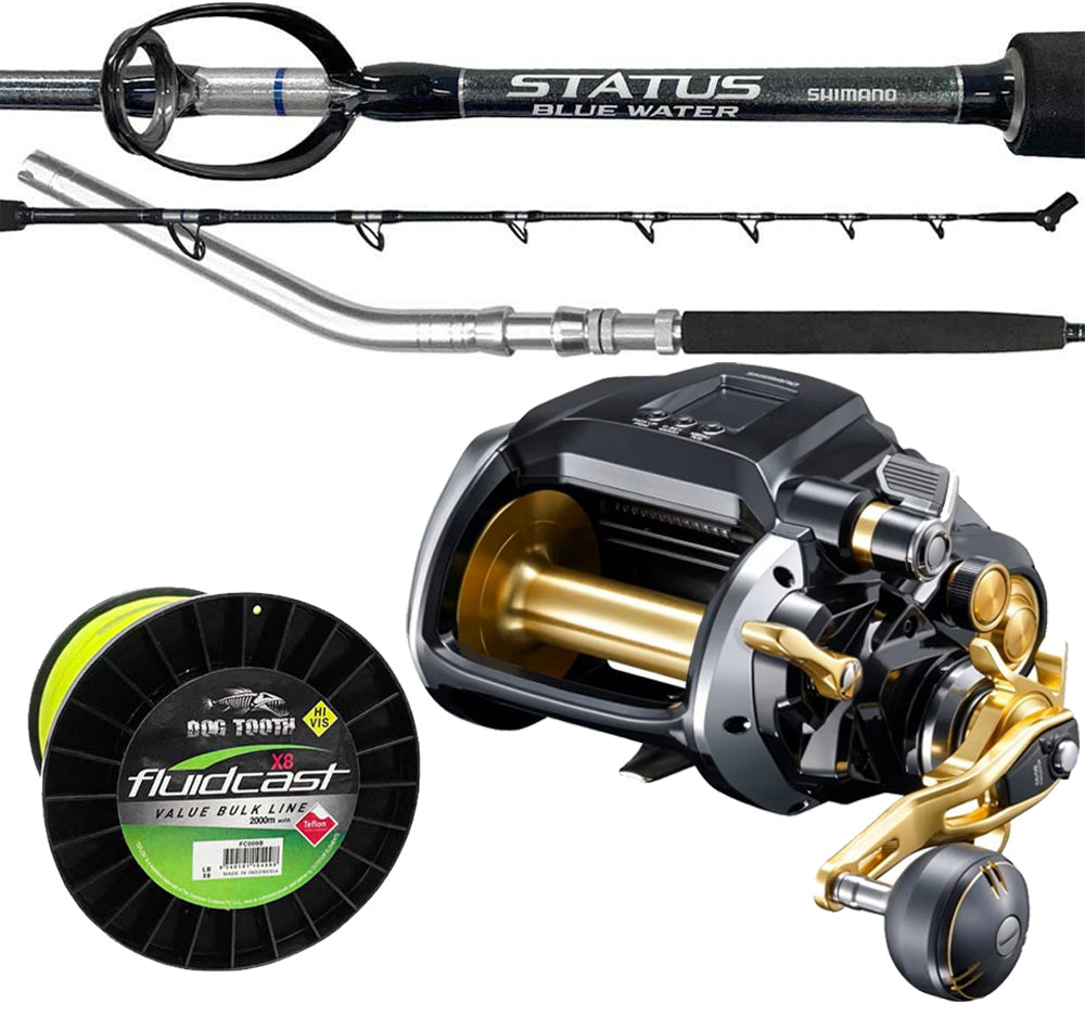 Shimano Beastmaster MD 12000 Status PE8-10 Electric Combo With Line -  Fergo's Tackle World