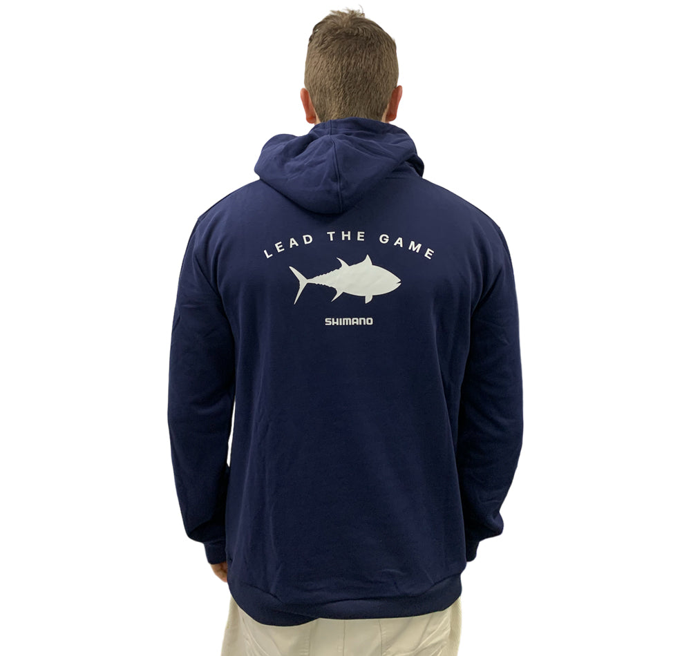 Shimano Lead The Game Tuna Hoodie Navy Back