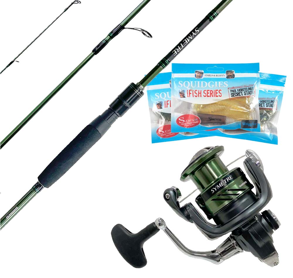 Shimano Symetre 722 Medium Offshore Spin Combo With Free Soft