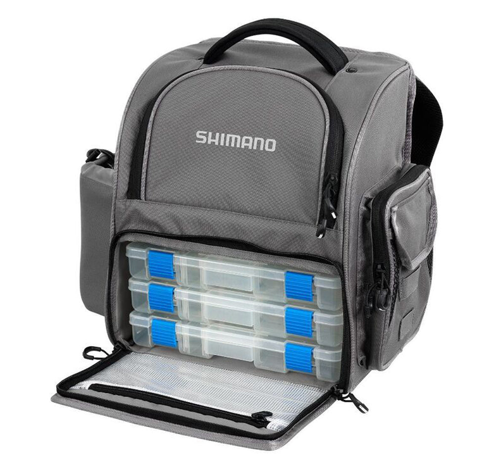 Shimano Tackle Backpack with Tackle Trays Medium Front Pocket