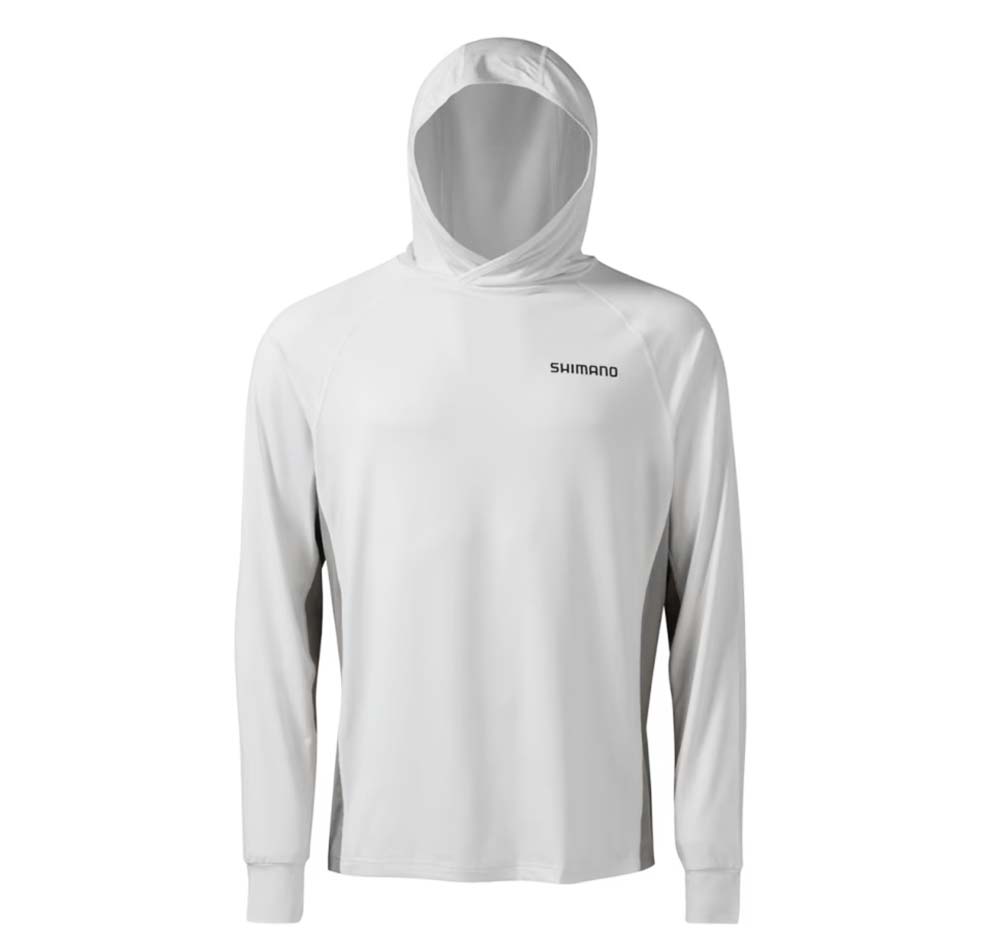 Shimano Hooded Tech Tee Glacier Front View