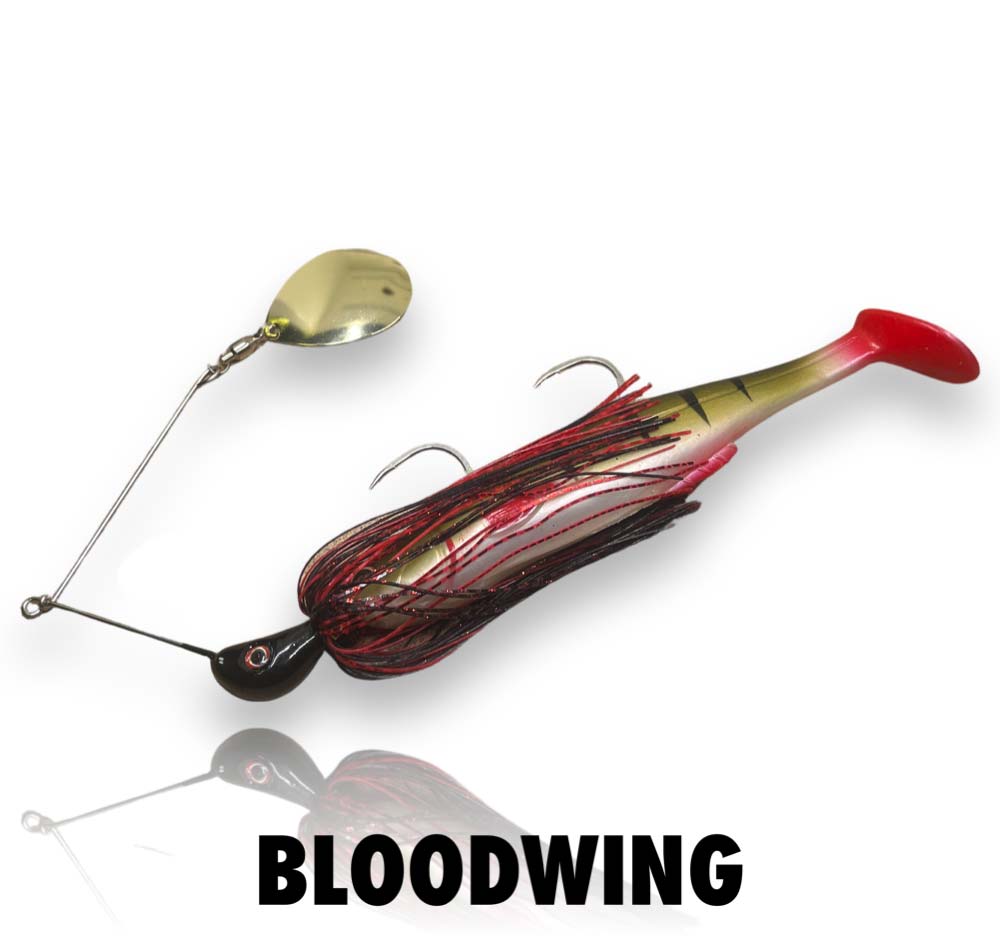 Spin Wright 1oz Beast Spinnerbait Irukandji 7&quot; Bloodwing