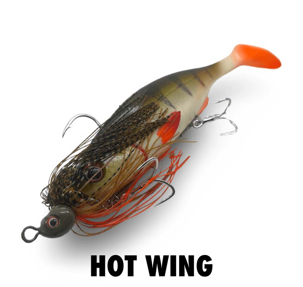 Spin Wright 1oz Swimjig Irukandji 11&quot; Hot Wing