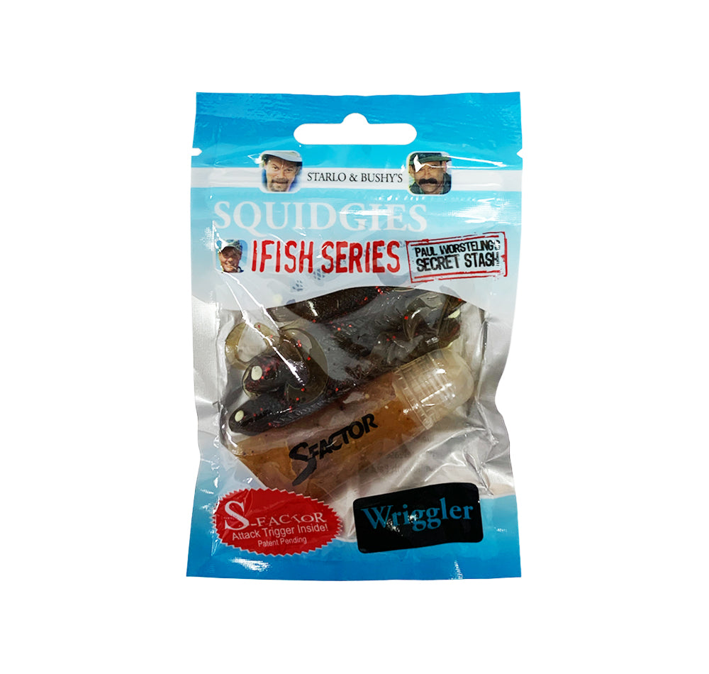 Squidgies iFish Series Wriggler 80mm Soft Plastics Red Bloodworm