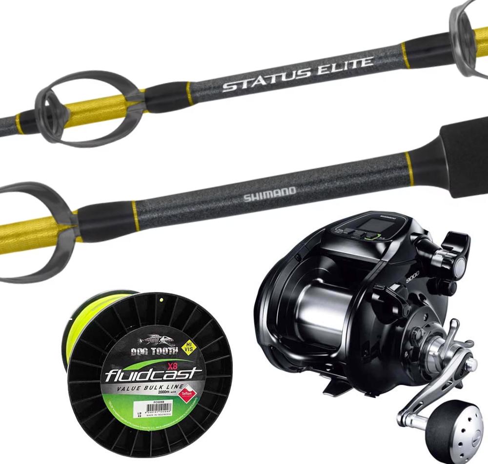 Shimano Forcemaster 9000A Status PE5-8 Electric Combo With Line