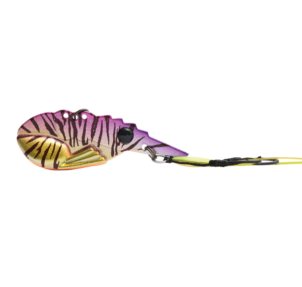 Tackle Tactics SwitchPrawn 37mm Metal Prawn Vibe Pink Suji Tiger