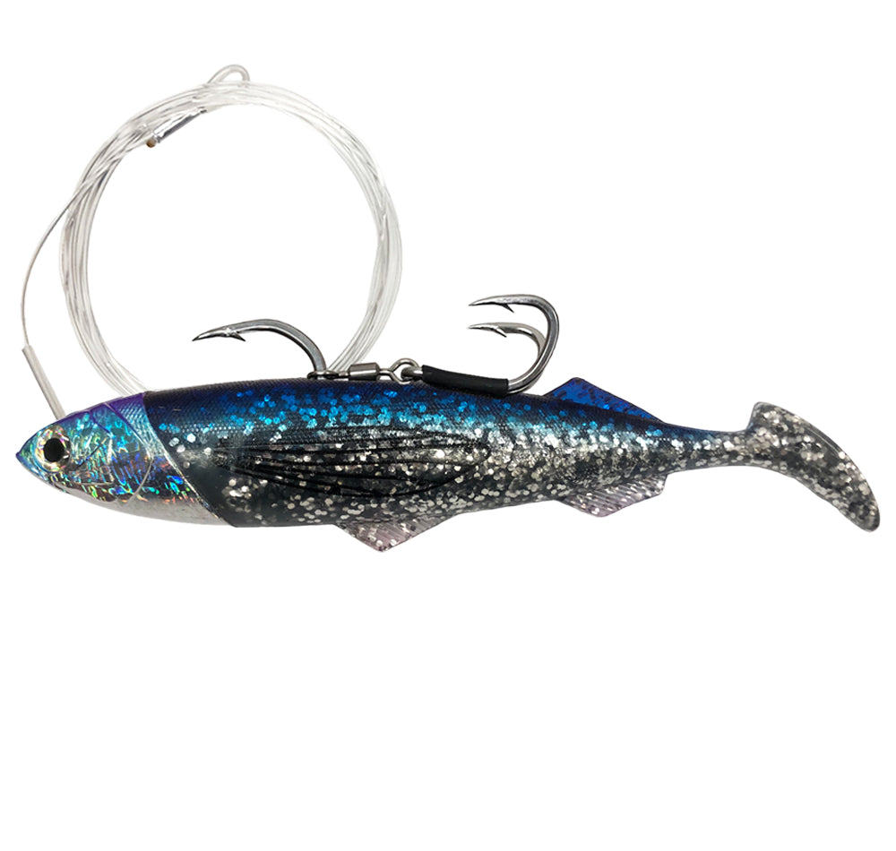 Fishing Lures for Bass, Pre-Rigged Jig Head Soft Fishing Lures