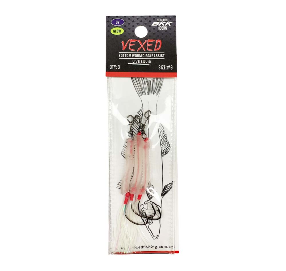 Vexed Bottom Worm Circle Assist Hooks Size #6