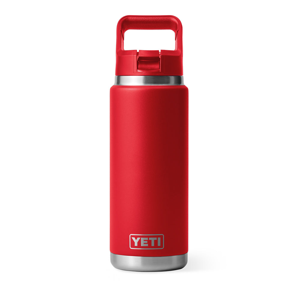 Yeti Rambler 26oz Straw Bottle Rescue Red