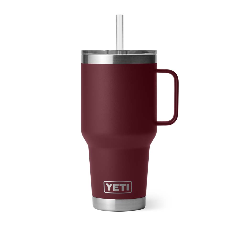 Yeti Rambler 35oz Straw Lid Mug Wild Vine Red