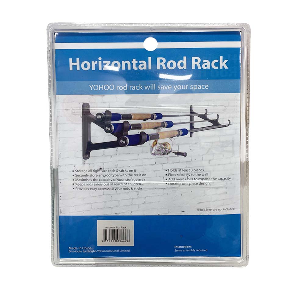 Yohoo Horizontal Wall Mount Rod Rack - Fergo's Tackle World