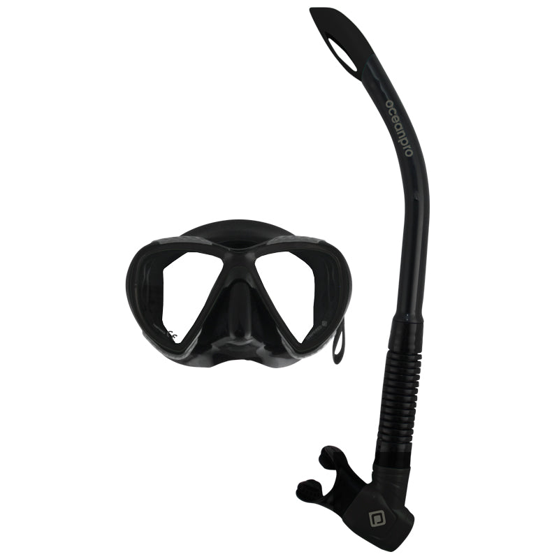Ocean Pro Yongala Mask &amp; Snorkel Combos Black Black