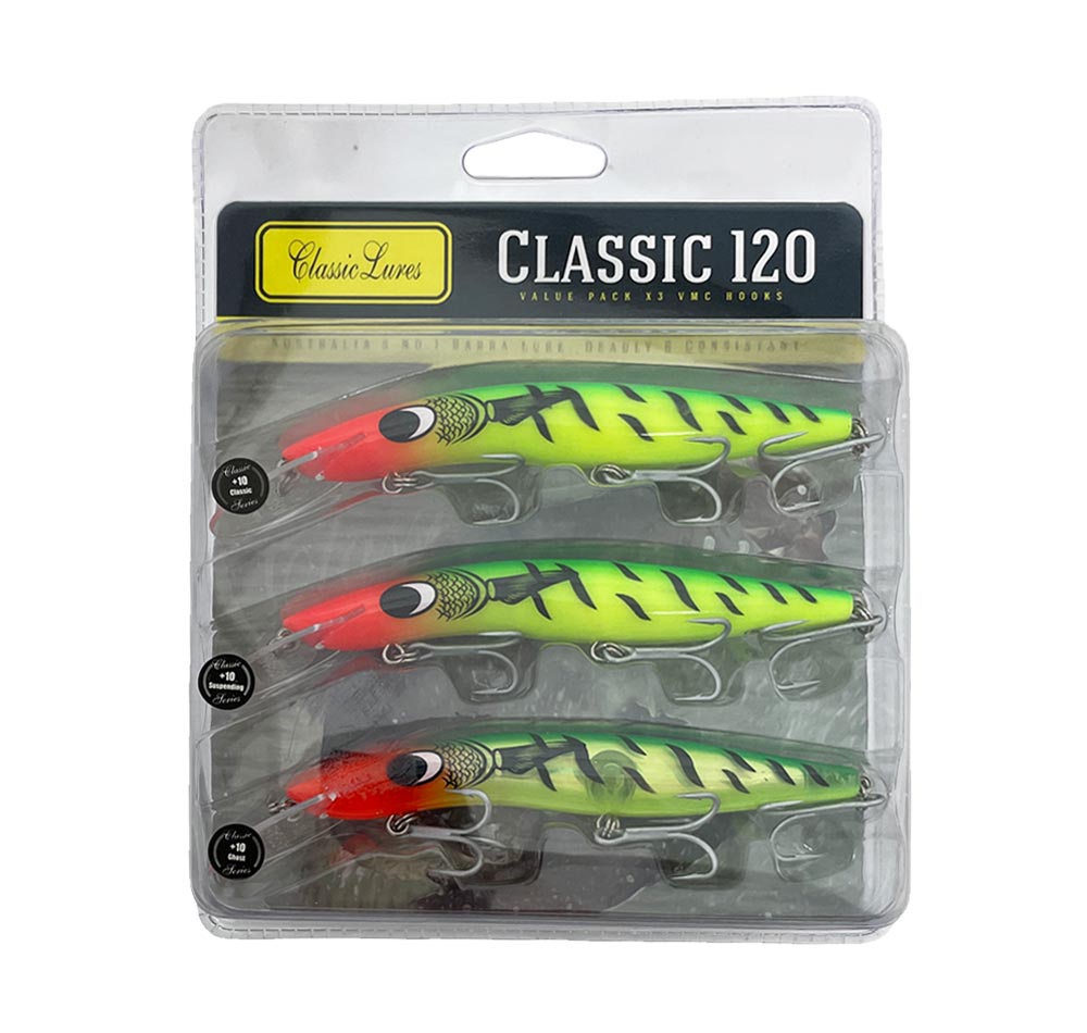 Classic Lures Classic 120 +10 Barra Lure 3 Pack - Fergo's Tackle World