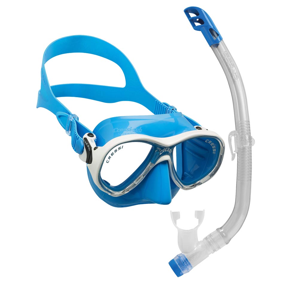 Cressi Marea VIP Jnr Mask and Snorkel Set Blue