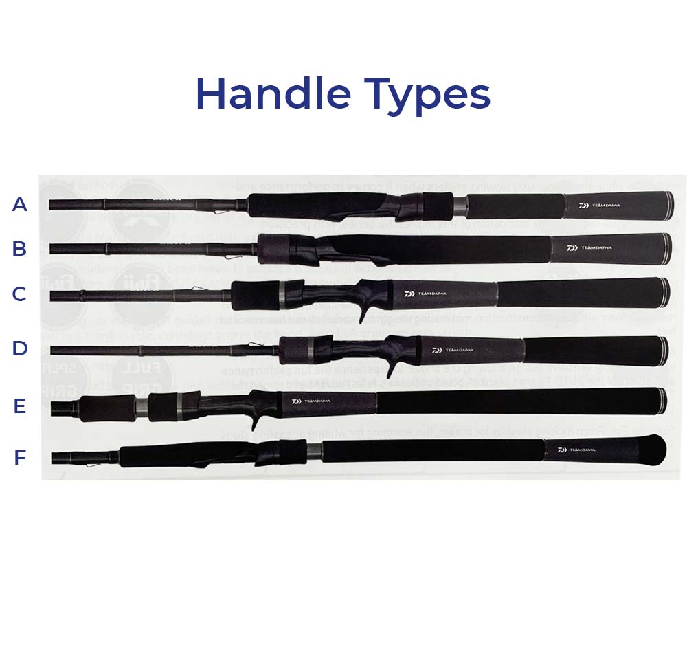 Daiwa 20 TD Black Rod Handle Types