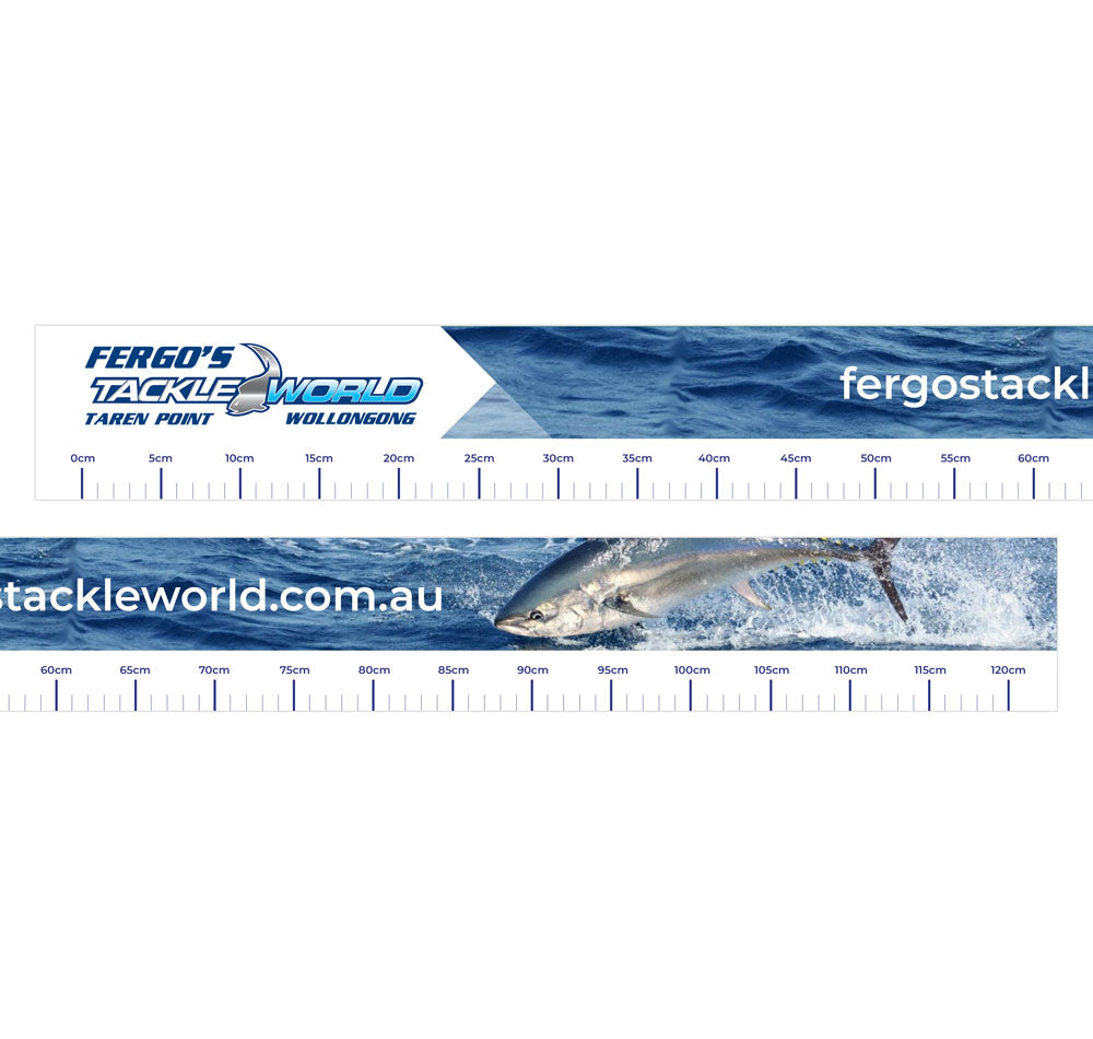 Fergo&#39;s Tackle World 120cm Fish Measuring Sticker - Tuna