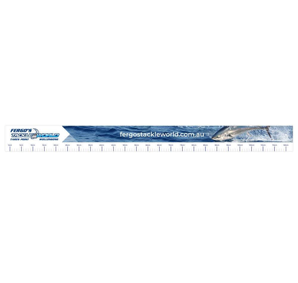 Fergo&#39;s Tackle World 120cm Fish Measuring Sticker - Tuna Full View