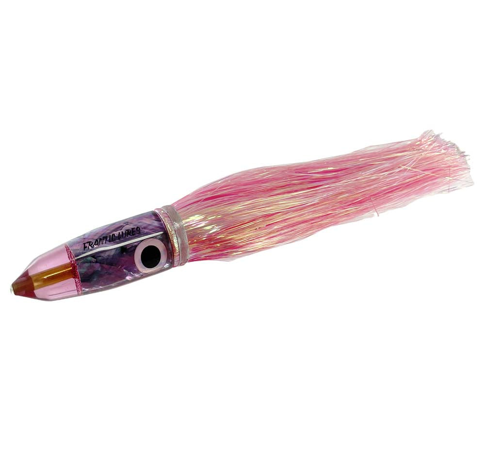 Frantic Lures Lethal Bullet Skirted Lure Colour Pink Flashabou