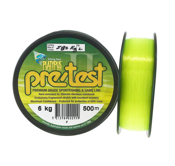 Platypus Pretest Monofilament Line 500m Fergo's Tackle World
