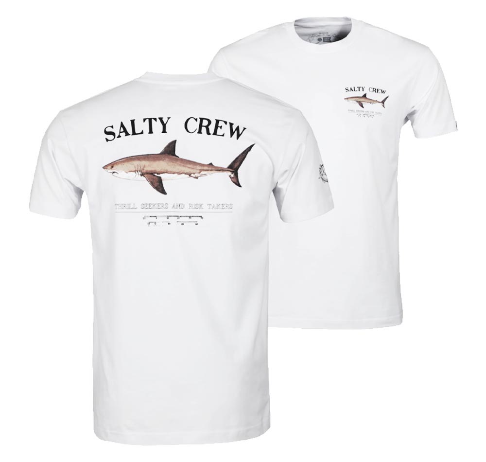 Salty Crew 'Bruce' White T-Shirt - Fergo's Tackle World