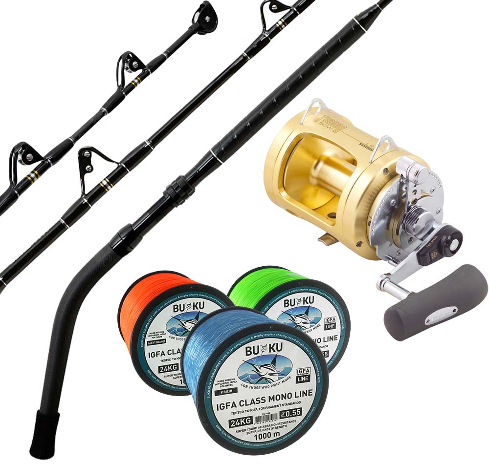Shimano 24kg Tuna Marlin Combo Tiagra with Tiagra Hyper
