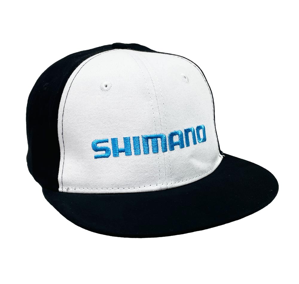 Shimano Black/White Flat Cap