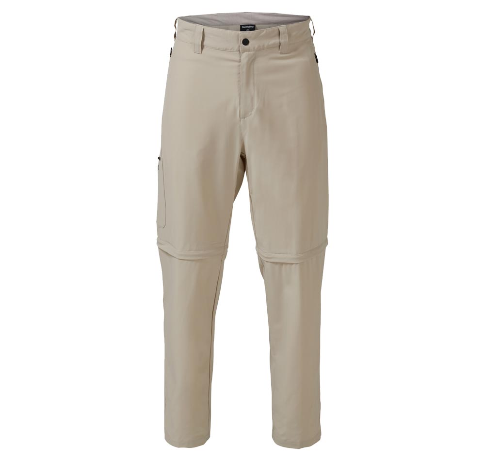 Shimano Zip-Off Outdoor Pants Oatmeal Front