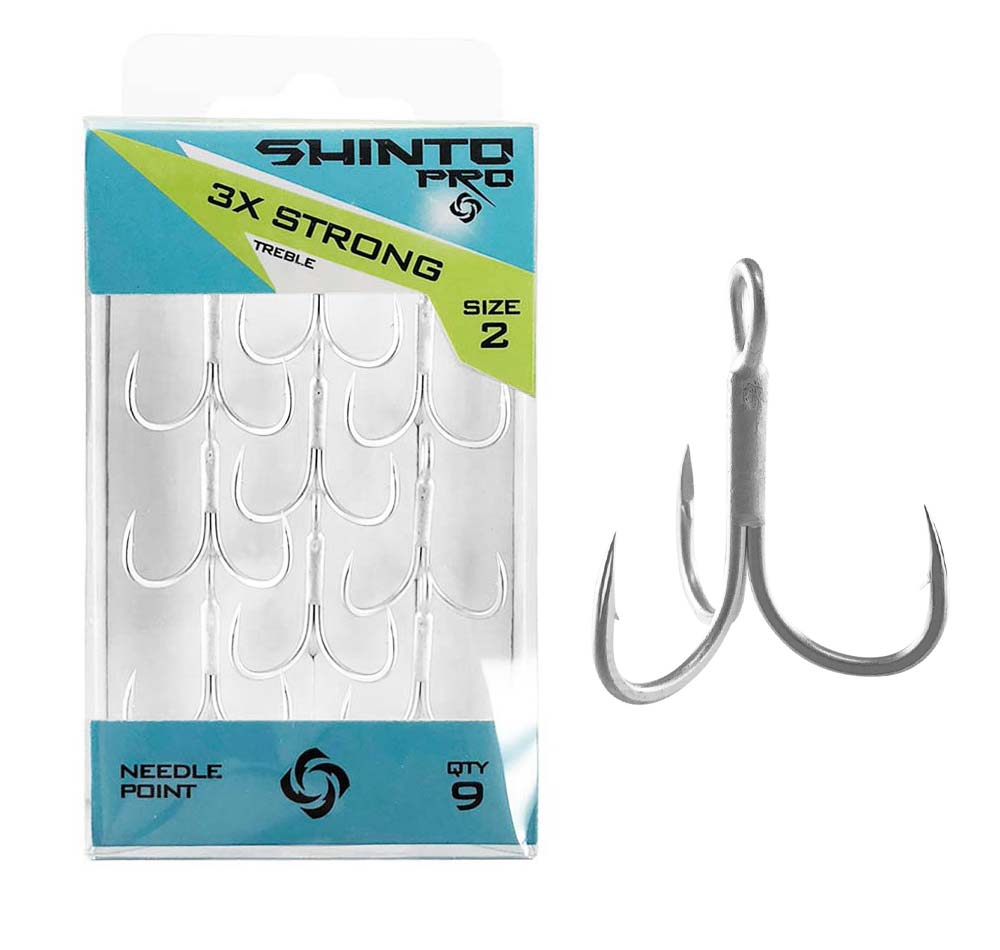 Shinto Pro Treble 3X Strong Matte Tin Hook Shinto Pro Treble 3X Strong Matte Tin Hook
