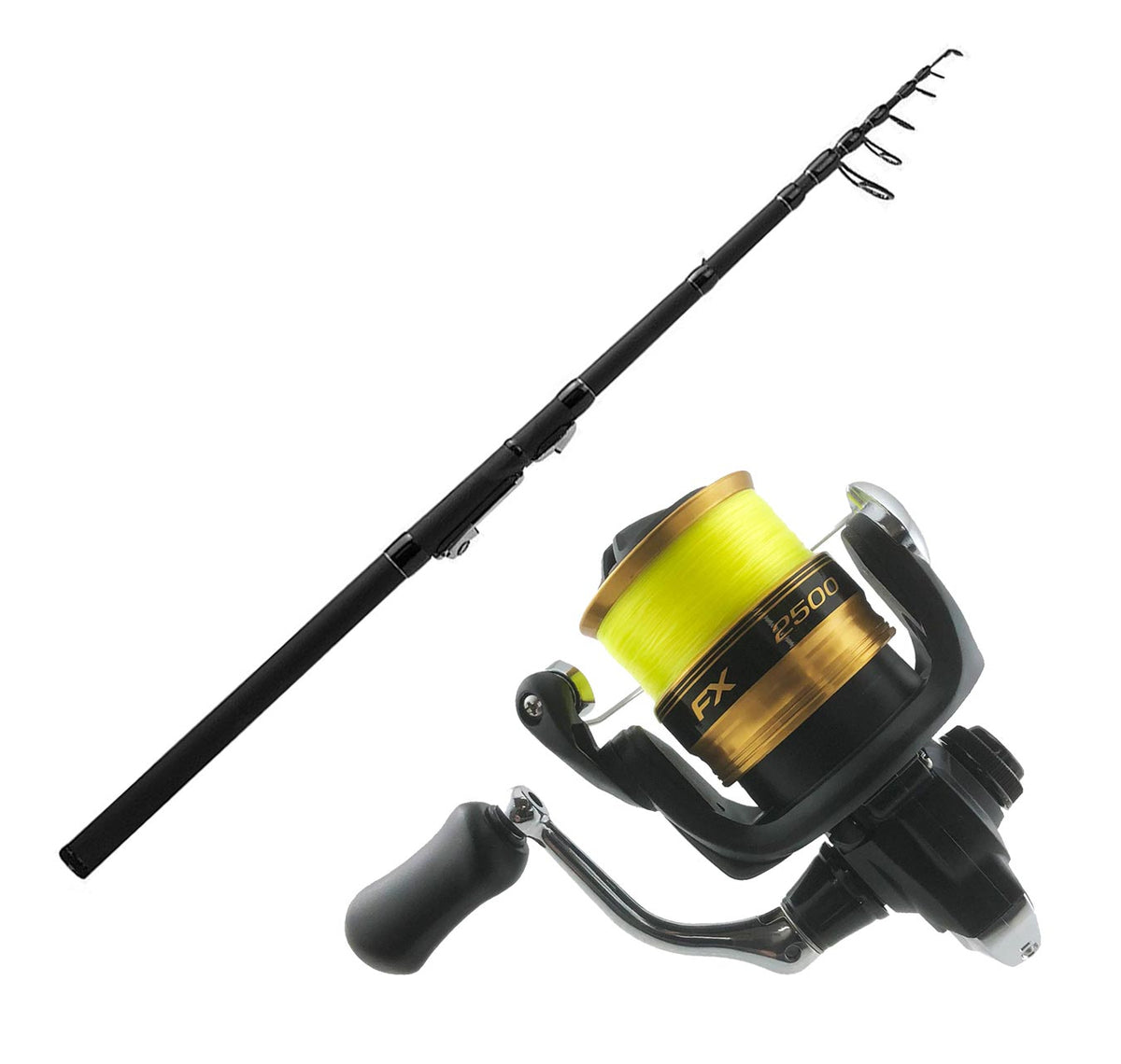 Silstar Rambler 5&#39;6&quot; Telescopic Rod + Shimano FX 2500FC Reel Travel Combo